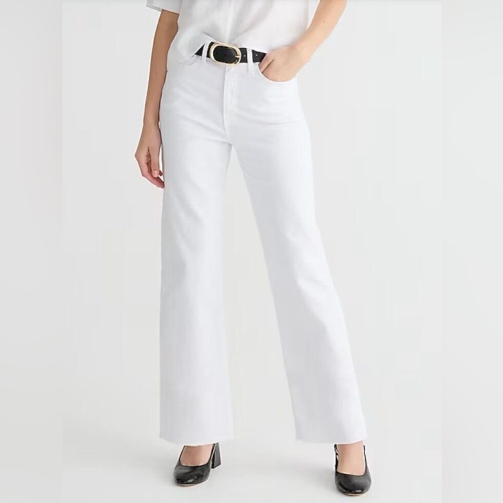 NWT J. Crew Slim Wide-Leg Jean in White Wash. Size 29. Style BP 461.